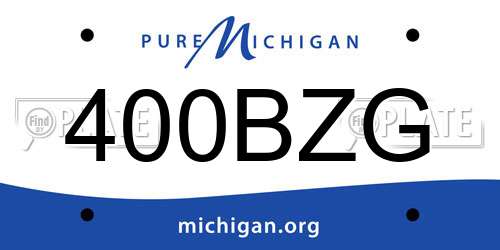 400BZG Michigan License Plate