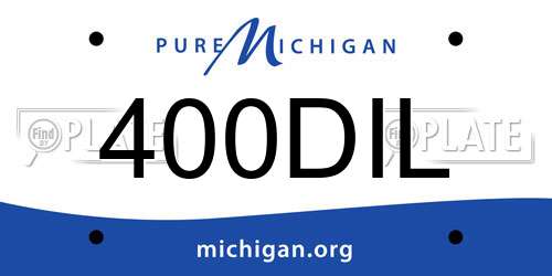 400DIL Michigan License Plate