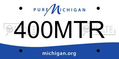 400MTR Michigan License Plate