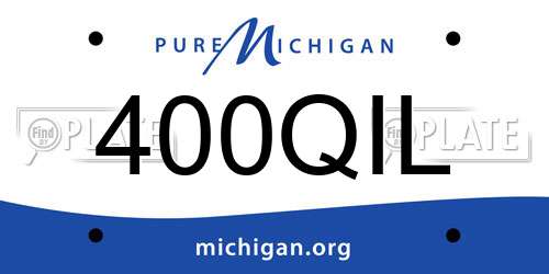 400QIL Michigan License Plate