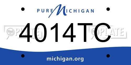 4014TC Michigan License Plate
