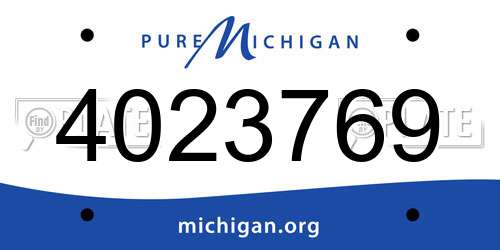 4023769 Michigan License Plate