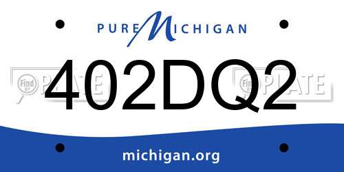 402DQ2 Michigan License Plate
