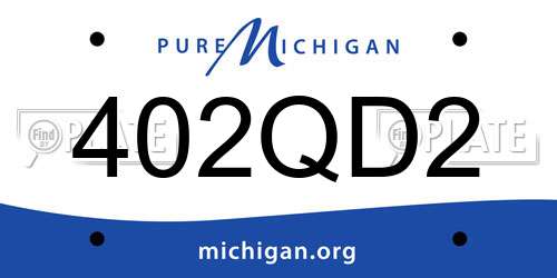402QD2 Michigan License Plate
