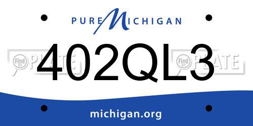 402QL3 Michigan License Plate