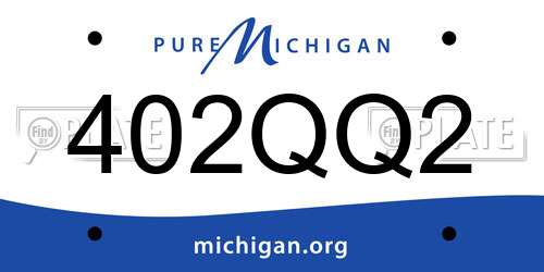 402QQ2 Michigan License Plate