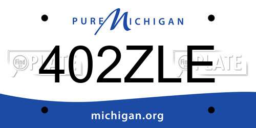 402ZLE Michigan License Plate