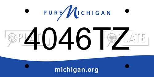 4046TZ Michigan License Plate