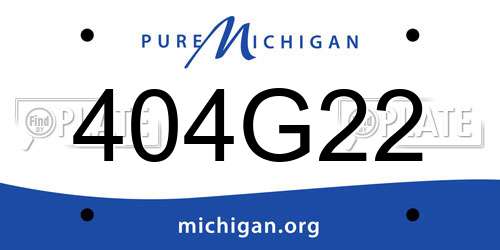404G22 Michigan License Plate