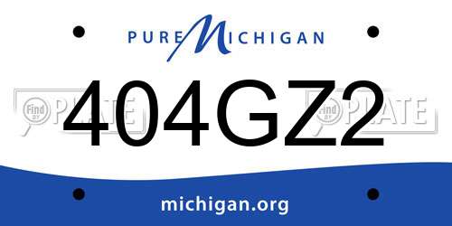 404GZ2 Michigan License Plate