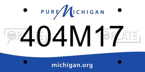 404M17 Michigan License Plate