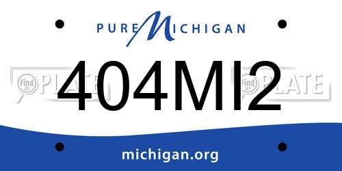 404MI2 Michigan License Plate