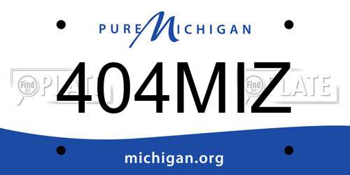 404MIZ Michigan License Plate