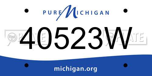 40523W Michigan License Plate