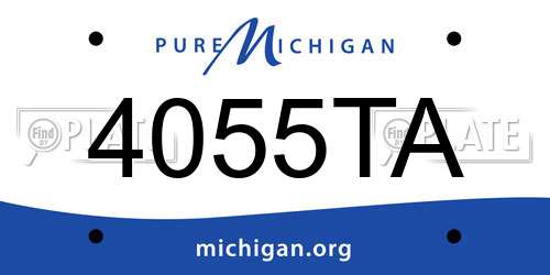 4055TA Michigan License Plate