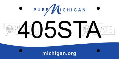 405STA Michigan License Plate