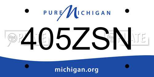 405ZSN Michigan License Plate