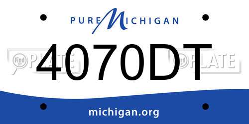 4070DT Michigan License Plate