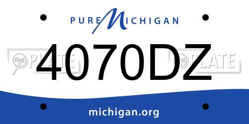 4070DZ Michigan License Plate