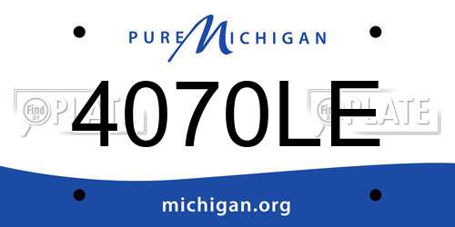 4070LE Michigan License Plate