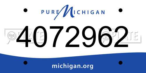 4072962 Michigan License Plate