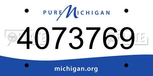 4073769 Michigan License Plate