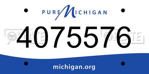 4075576 Michigan License Plate