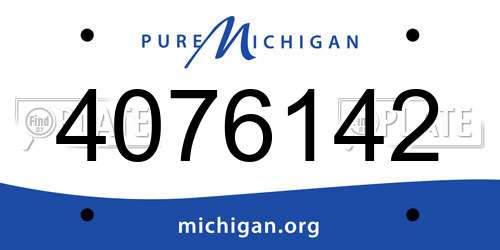 4076142 Michigan License Plate
