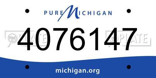 4076147 Michigan License Plate