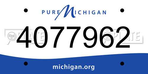 4077962 Michigan License Plate