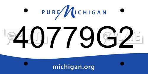 40779G2 Michigan License Plate