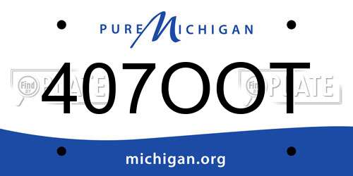 407OOT Michigan License Plate