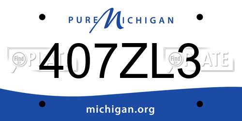 407ZL3 Michigan License Plate