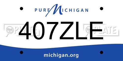 407ZLE Michigan License Plate