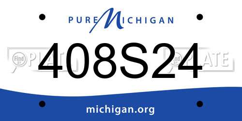 408S24 Michigan License Plate
