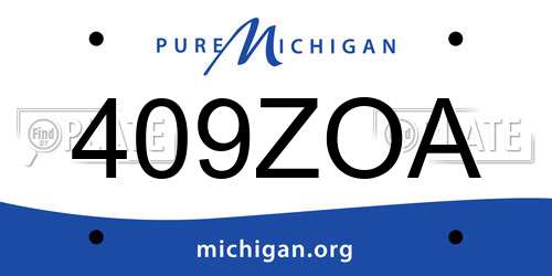 409ZOA Michigan License Plate