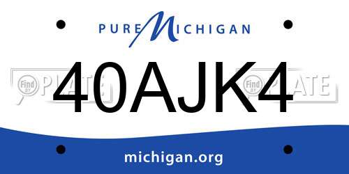 40AJK4 Michigan License Plate