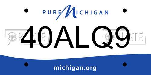 40ALQ9 Michigan License Plate