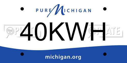 40KWH Michigan License Plate