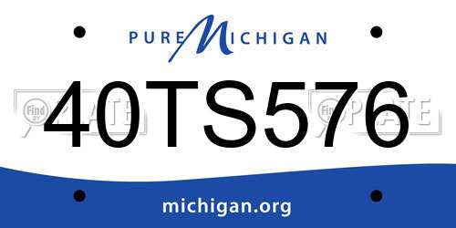 40TS576 Michigan License Plate