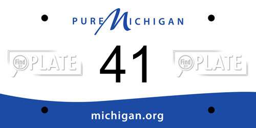 41 Michigan License Plate