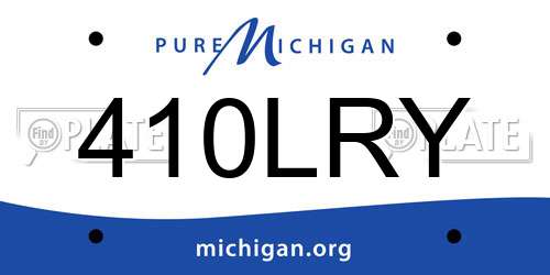 410LRY Michigan License Plate