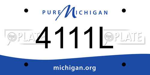 4111L Michigan License Plate