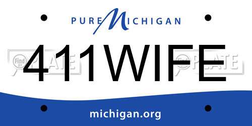411WIFE Michigan License Plate