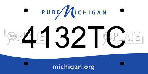 4132TC Michigan License Plate