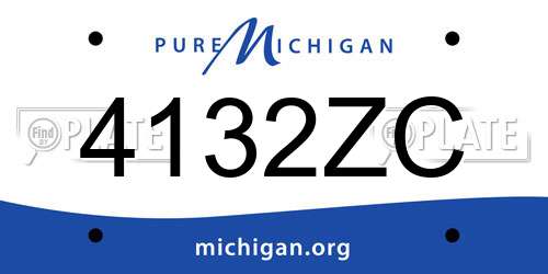 4132ZC Michigan License Plate