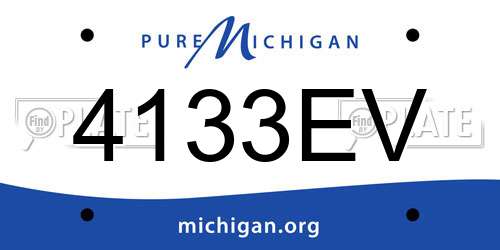 4133EV Michigan License Plate