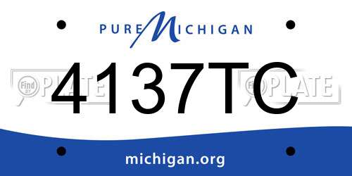 4137TC Michigan License Plate