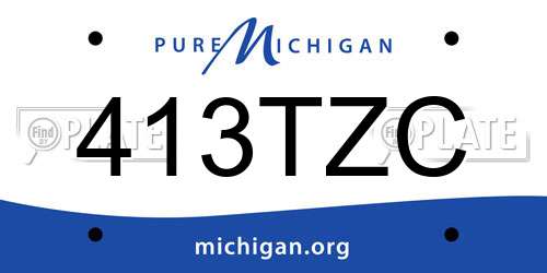 413TZC Michigan License Plate