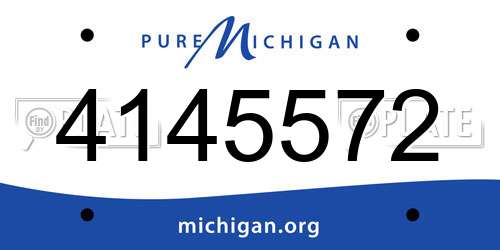 4145572 Michigan License Plate